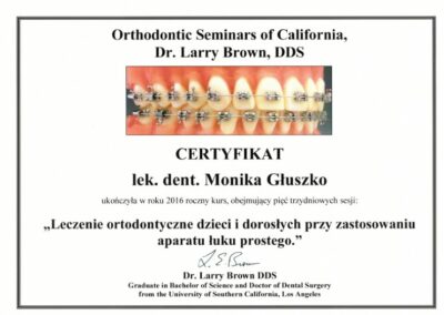 Certyfikat Dr Głuszko