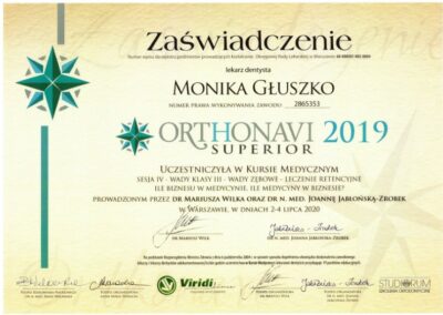 Certyfikat Dr Głuszko