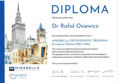 Certyfikat dr Rafał Osiewicz