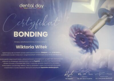 Certyfkat - bonding 2.0